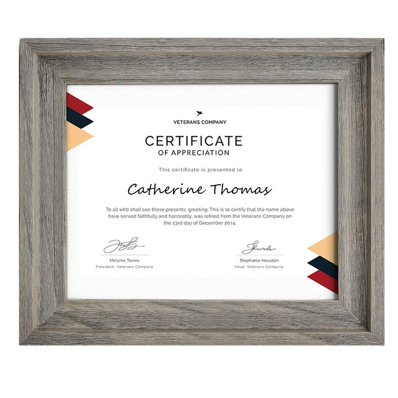 Eosglac Rustic 8.5x11 Picture Frame, Wooden Farmhouse Photo Frames, Handmade, Weathered Gray - Image 2